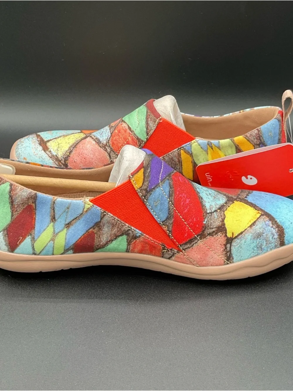 UIN Women's Slip-On Walking Travel comfort Shoes Toledo (PAINTED LILY)